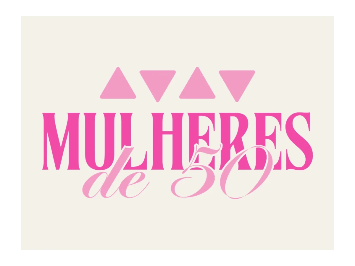 Logo da iniciativa Podcast Mulheres de 50