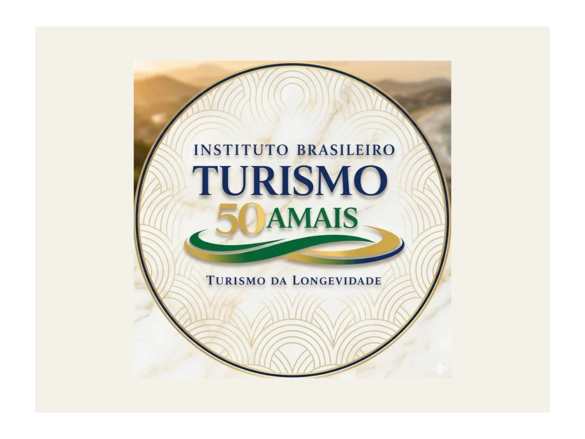 Logo da iniciativa Turismo da Longevidade - selo Turismo Amigo do Idoso