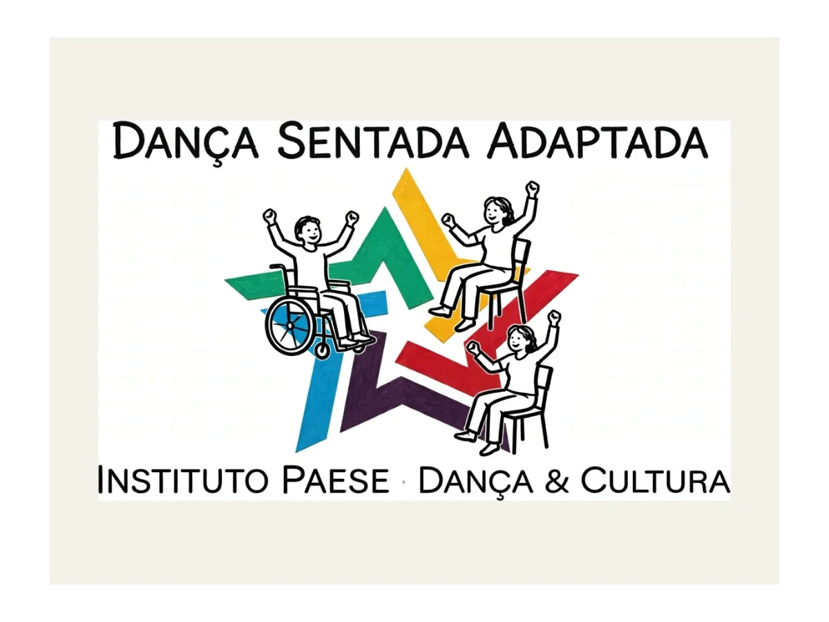Logo da iniciativa "Dança Adaptada Sentada: Longevidade Ativa #PorTodaVida, Mesmo na Cadeira"